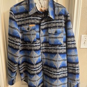 Powder River Blue and Black Aztec Print Jacket